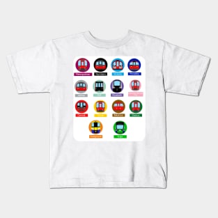 London Underground Subway Roundels Kids T-Shirt